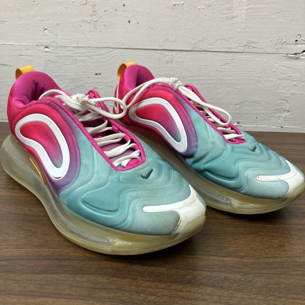 Nike Air Max 720 Shoes Womens Size 8 Pink Blue Aqua Gradient Sneaker - Picture 1 of 10